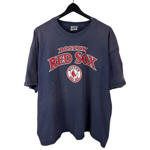 Vintage 2000s Dynasty Boston Red Sox Faded MLB Sport Blue Shirt Size 2XL